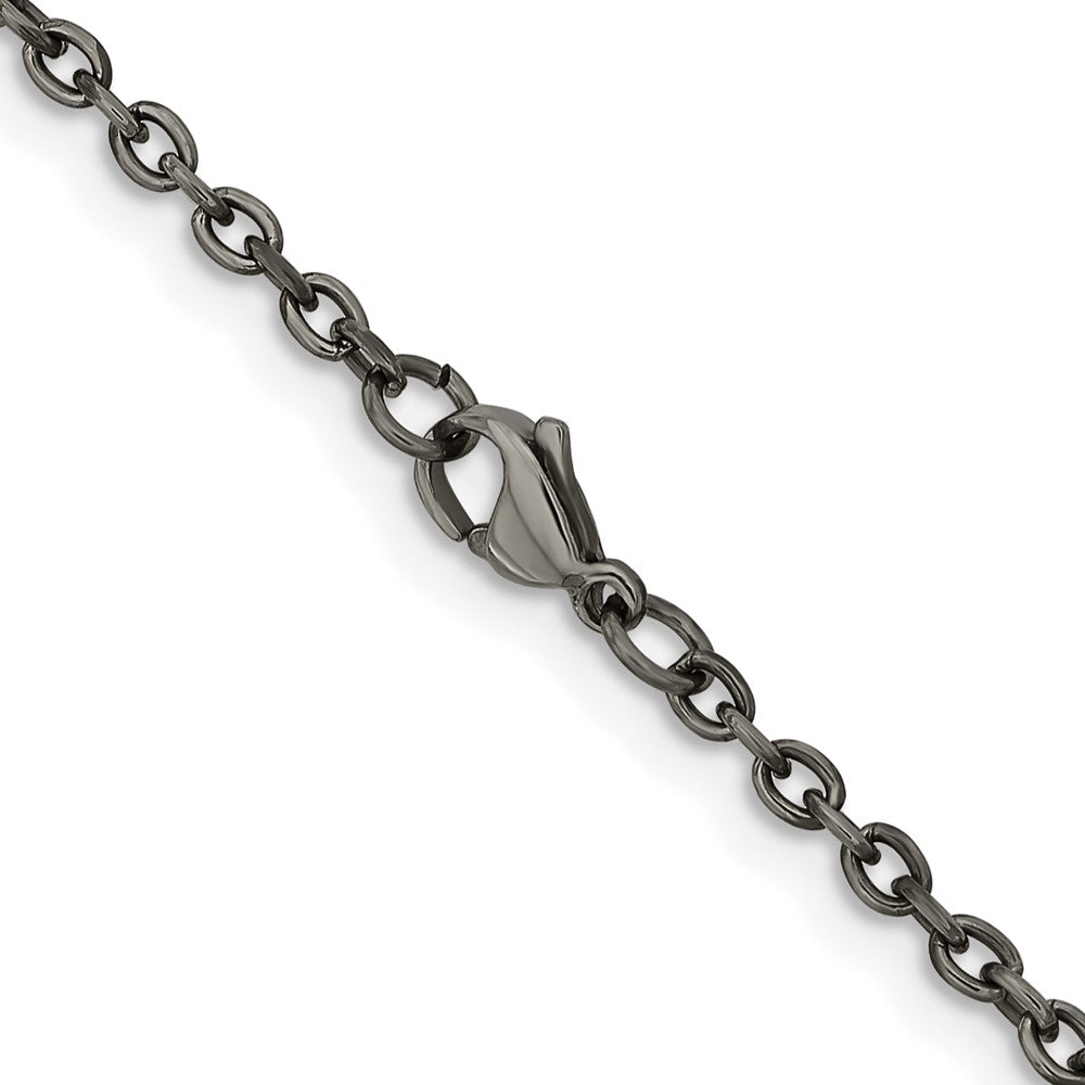 Chisel Titanium Polished 2.9mm 24 inch Cable Chain