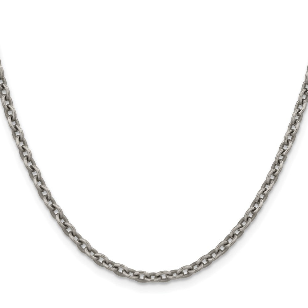 Chisel Titanium Polished 3.5mm 20 inch Cable Chain