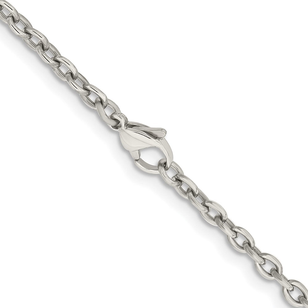 Chisel Titanium Polished 3.5mm 20 inch Cable Chain