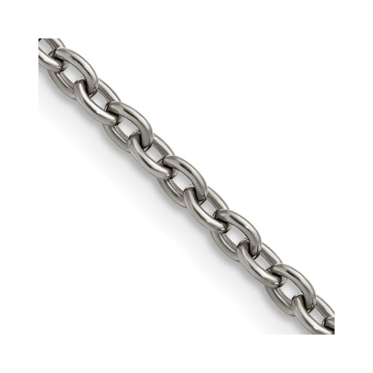Chisel Titanium Polished 3.5mm 20 inch Cable Chain