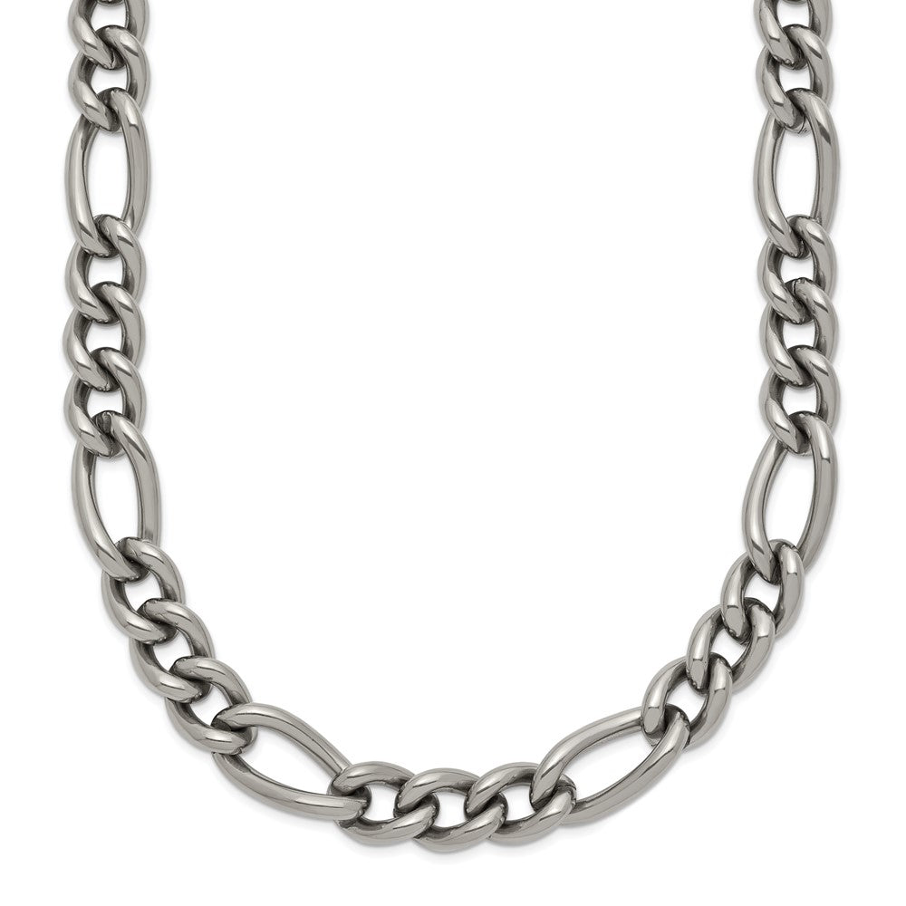 Chisel Titanium Polished 7mm 19.75 inch Figaro Chain