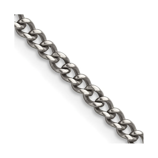 Chisel Titanium Polished 3.5mm 20 inch Curb Chain