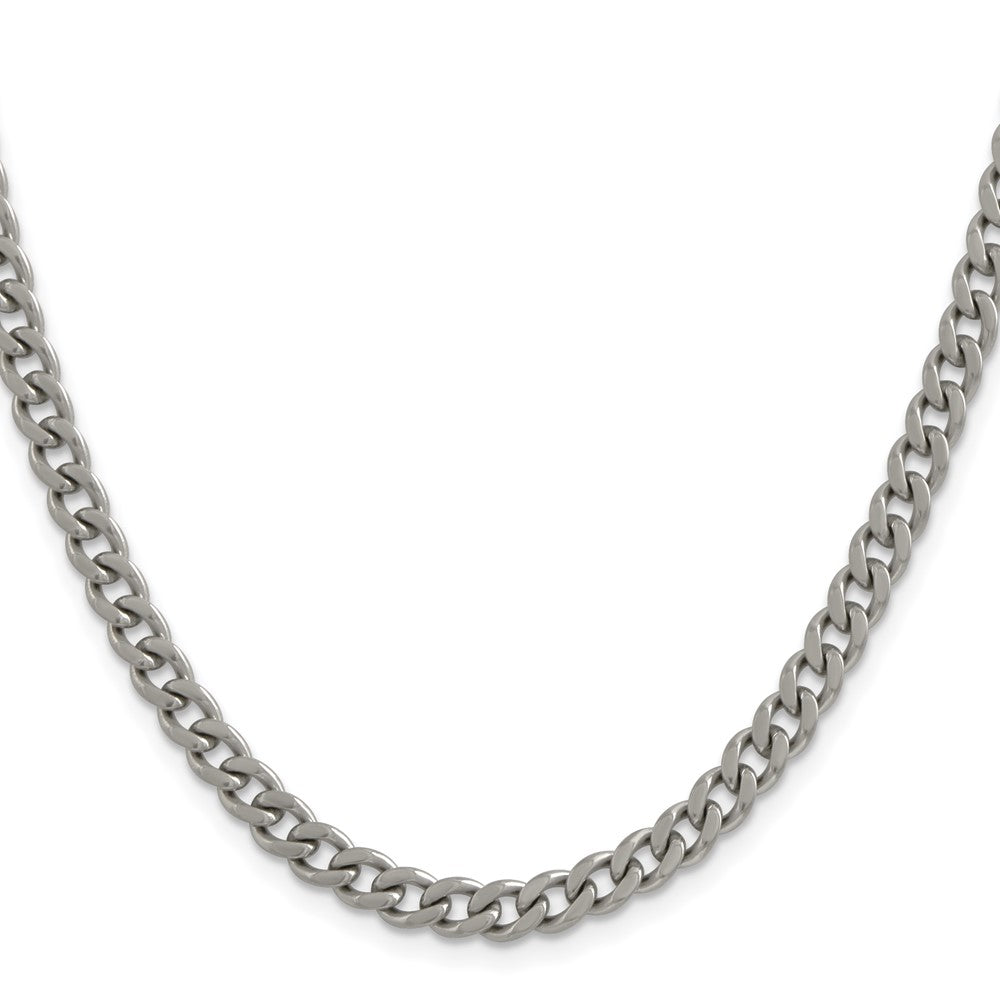 Chisel Titanium Polished 5.5mm 24 inch Curb Chain