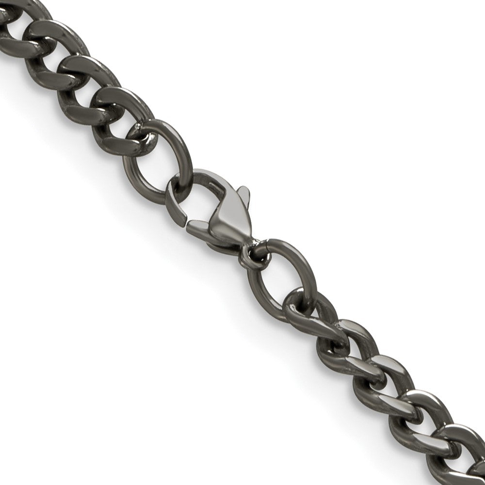 Chisel Titanium Polished 5.5mm 24 inch Curb Chain