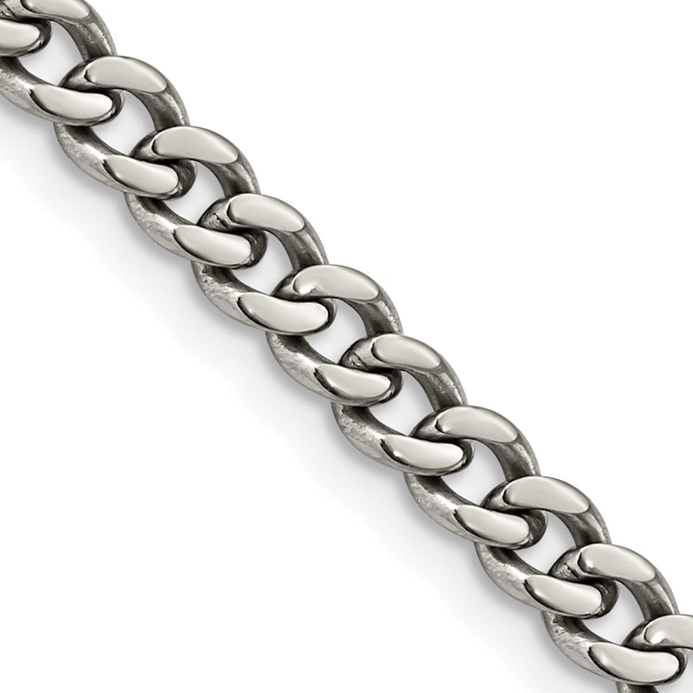 Chisel Titanium Polished 5.5mm 20 inch Curb Chain