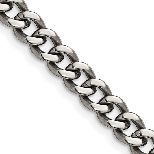 Chisel Titanium Polished 7.5mm 20 inch Curb Chain