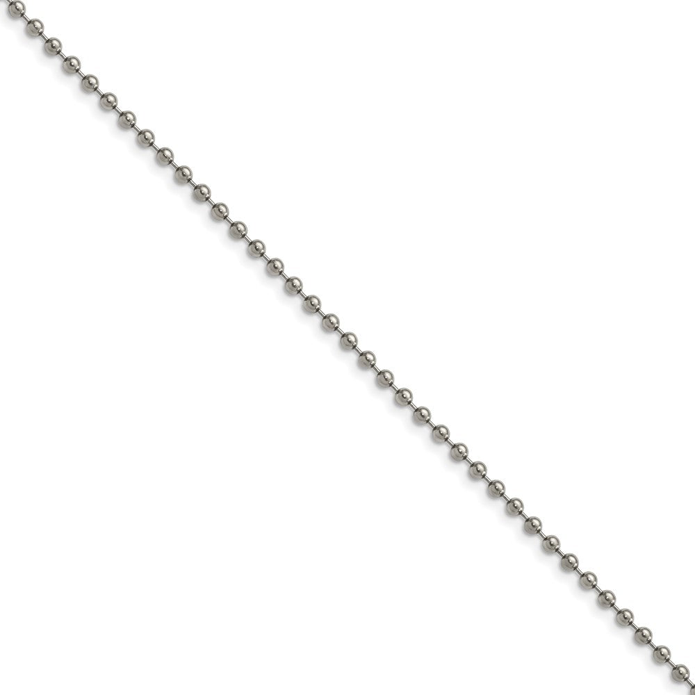 Chisel Titanium Polished 2.00mm 24 inch Ball Chain