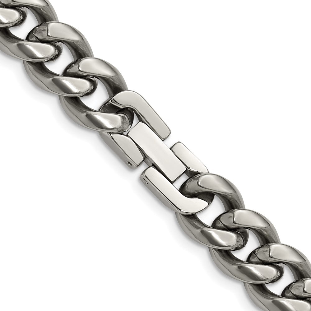 Titanium Polished 10.00mm Curb 20in Necklace