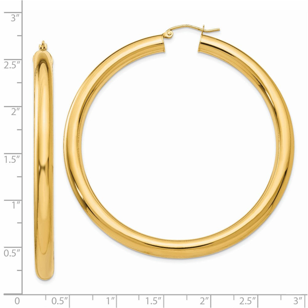 14k Polished 5mm Lightweight Hoop Earrings