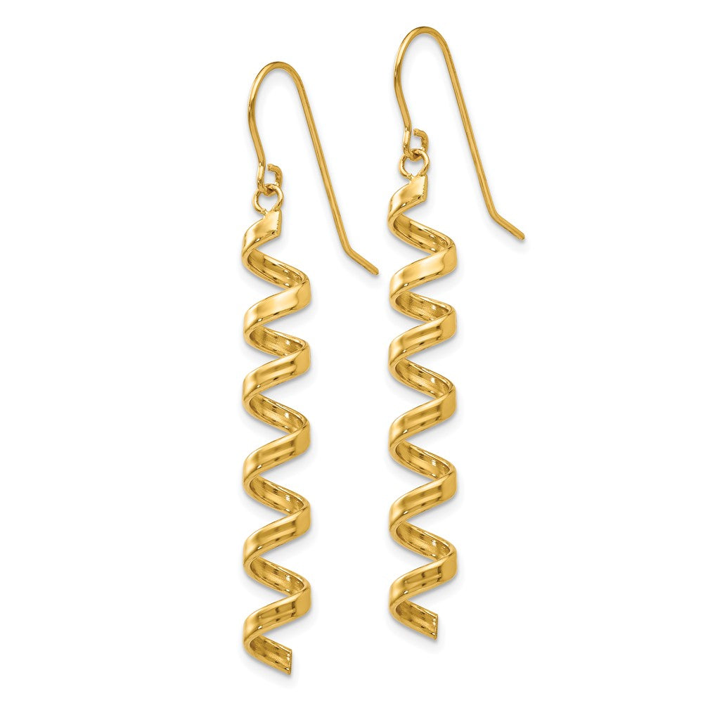 14k Fancy Spiral Drop Earrings