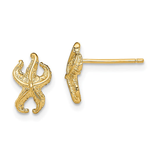 14K Starfish Post Earrings
