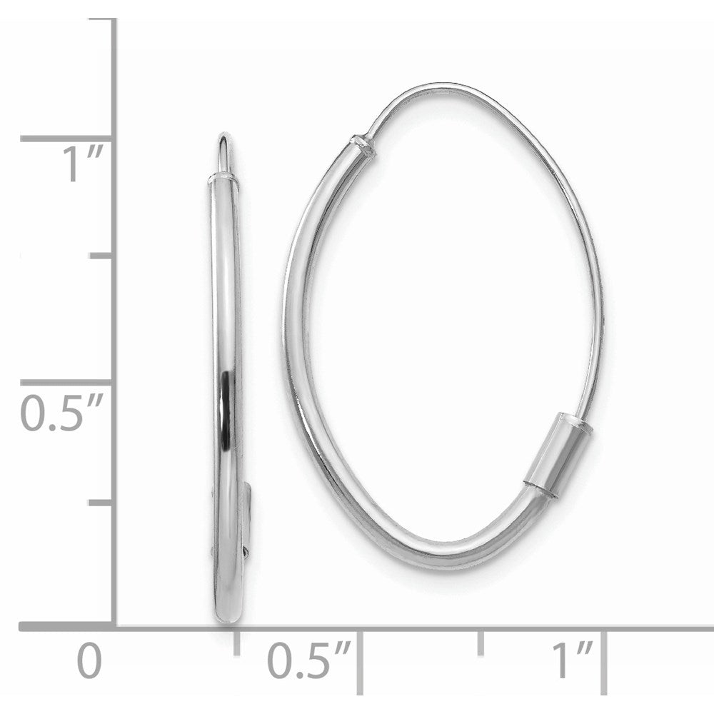 14k White Gold Wire Threader Earrings
