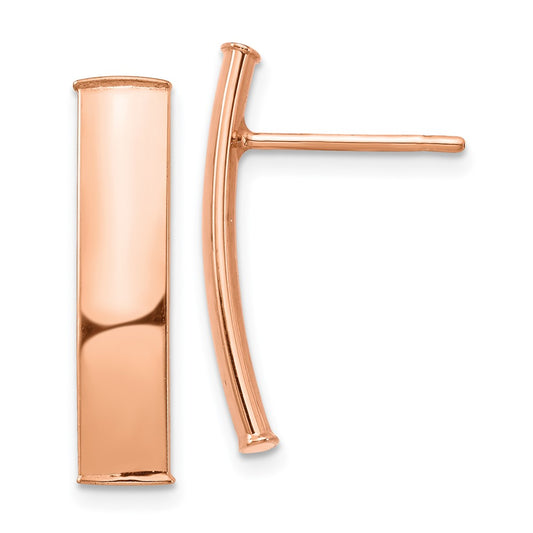 14k Rose Gold Polished 5mm Post Earrings