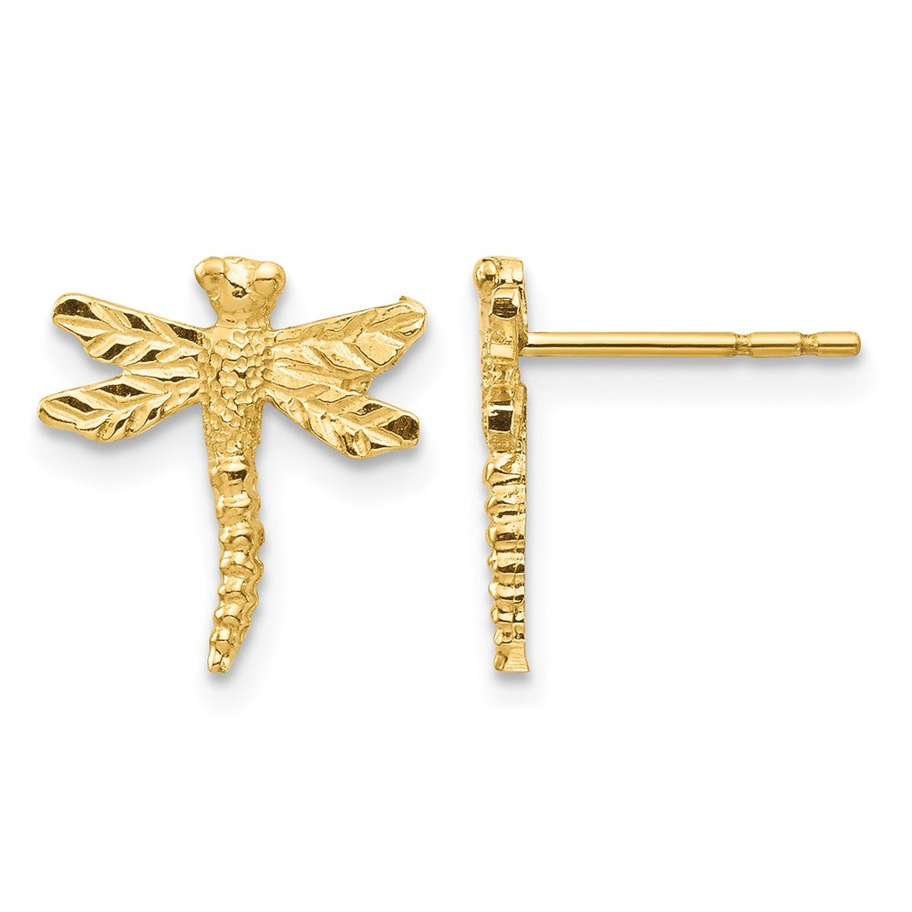 14K Dragonfly Post Earrings