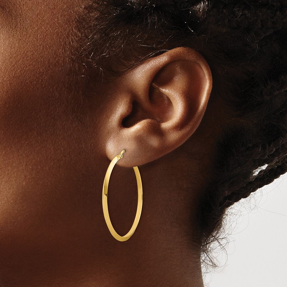14K Polished Hoop Earrings