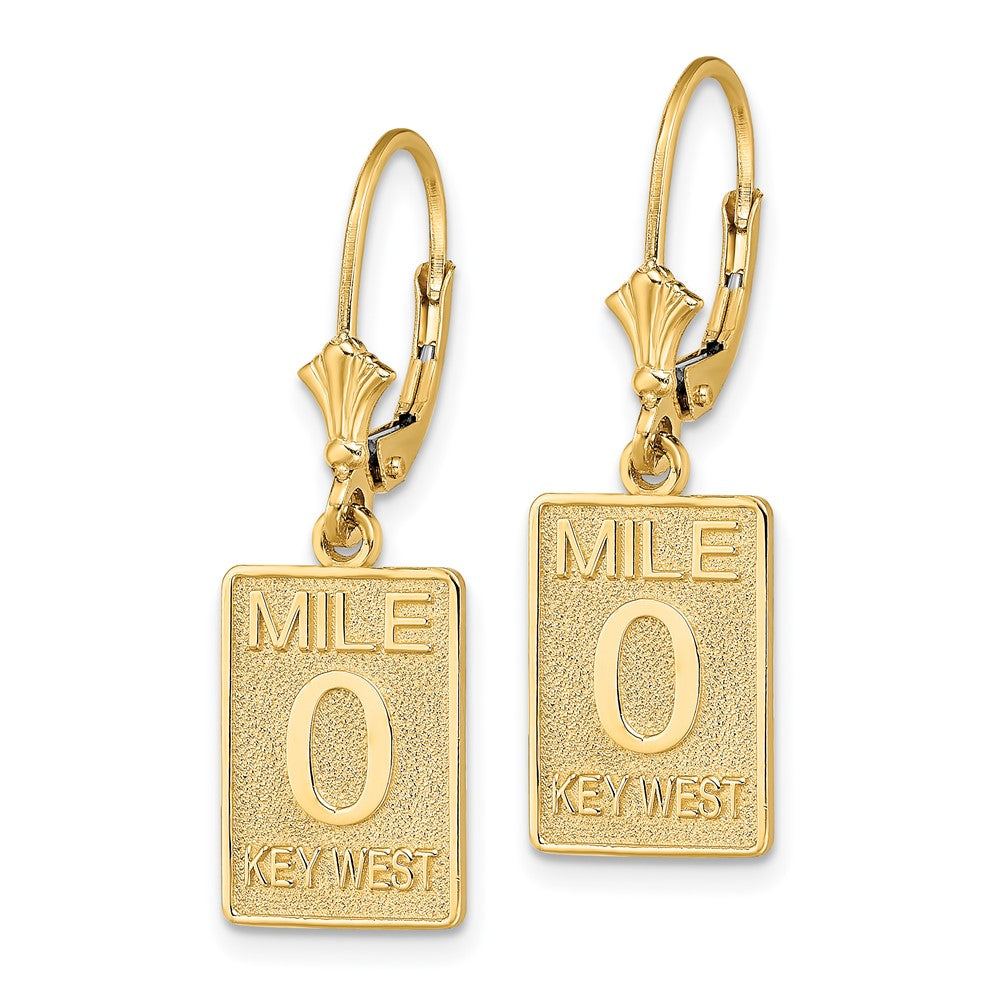 14K MILE MARKER 0 / KEY WEST Leverback Earrings