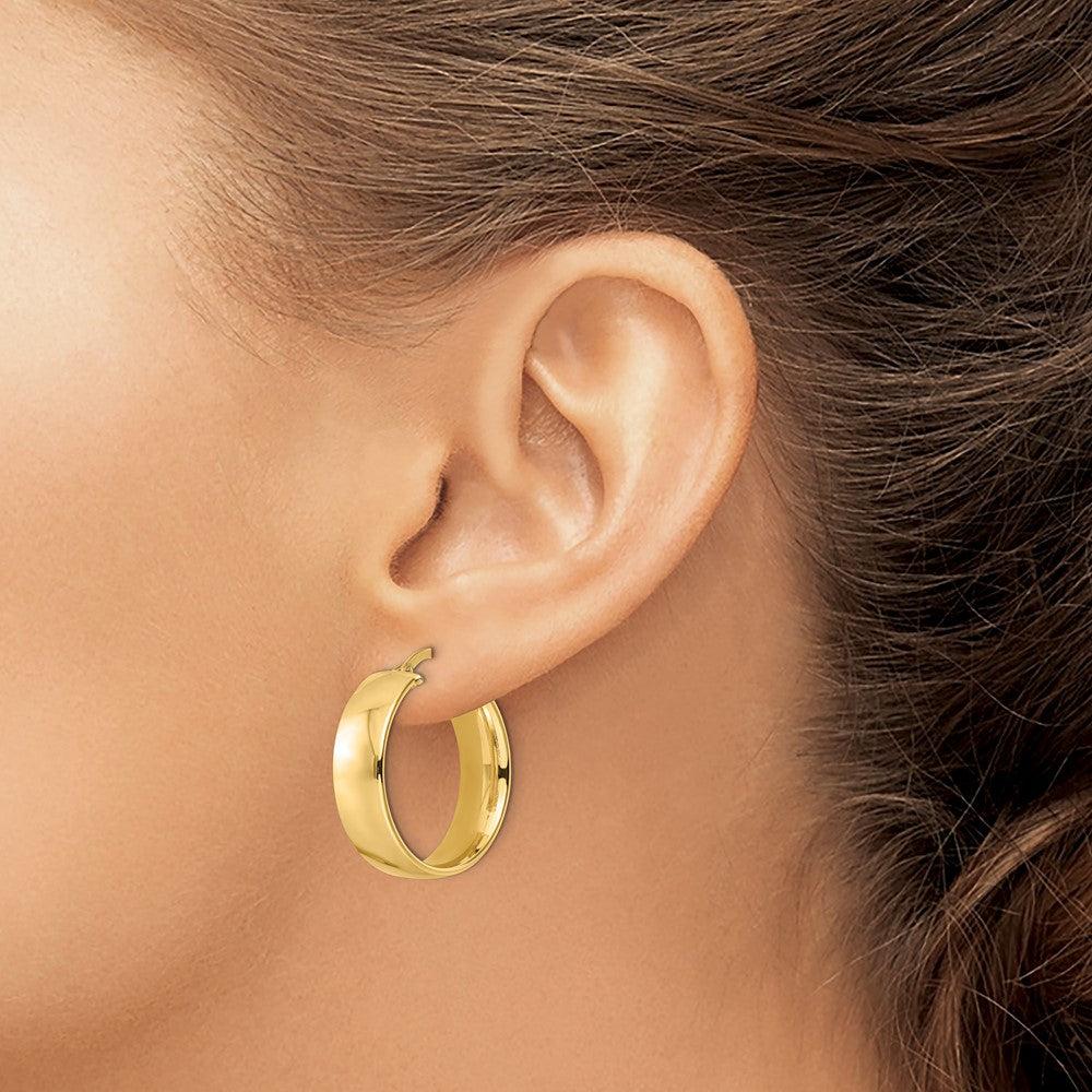 14K Polished Hoop Earrings