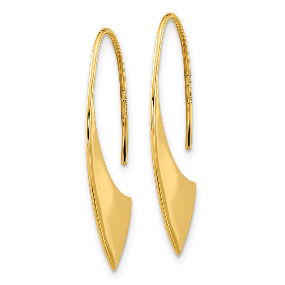 14K Polished Fancy Dangle Earrings