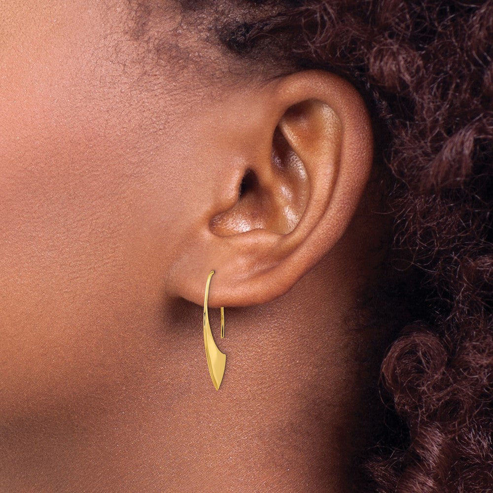 14K Polished Fancy Dangle Earrings