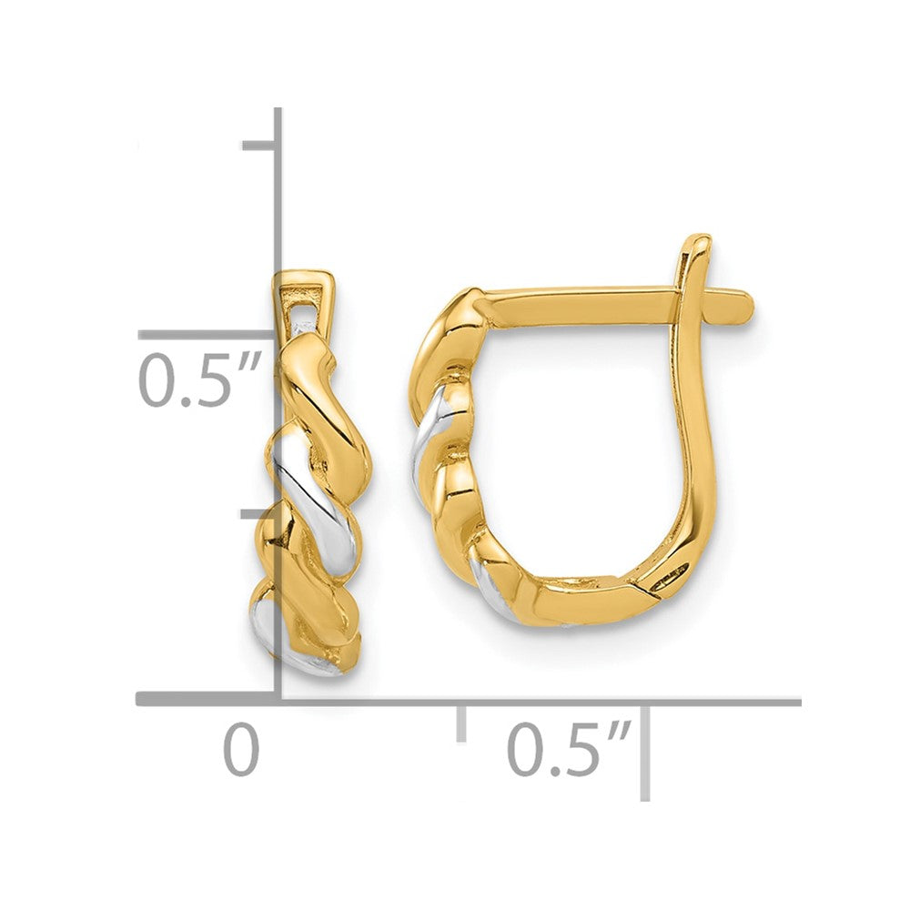 14K Rhodium Hinged Post Earrings