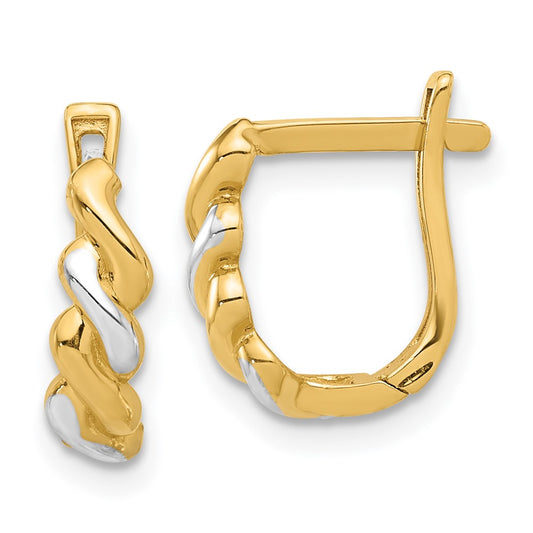 14K Rhodium Hinged Post Earrings