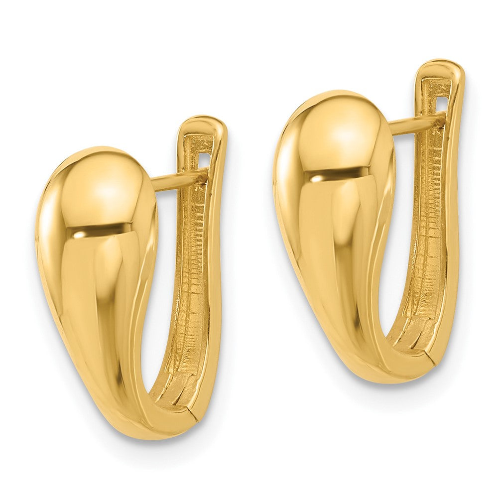 14K Polished Hinged Earrings