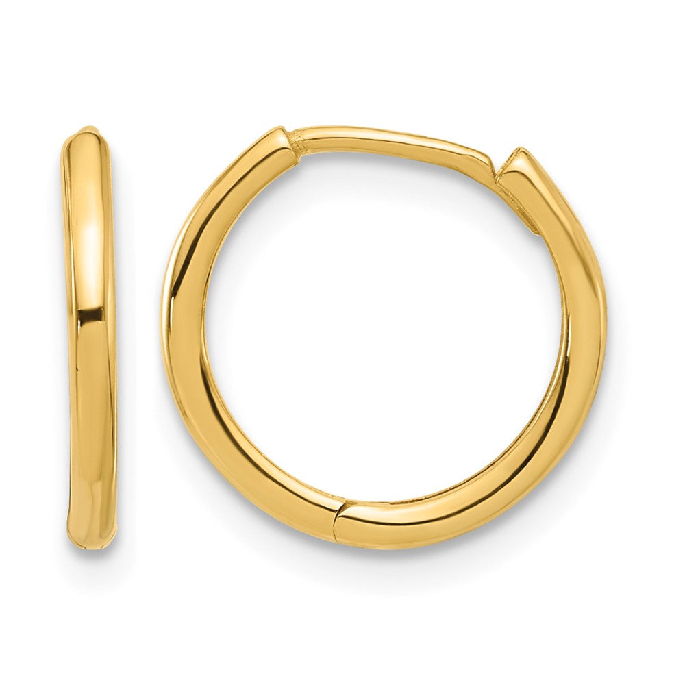 14K Polished Hinged Hoop Earrings