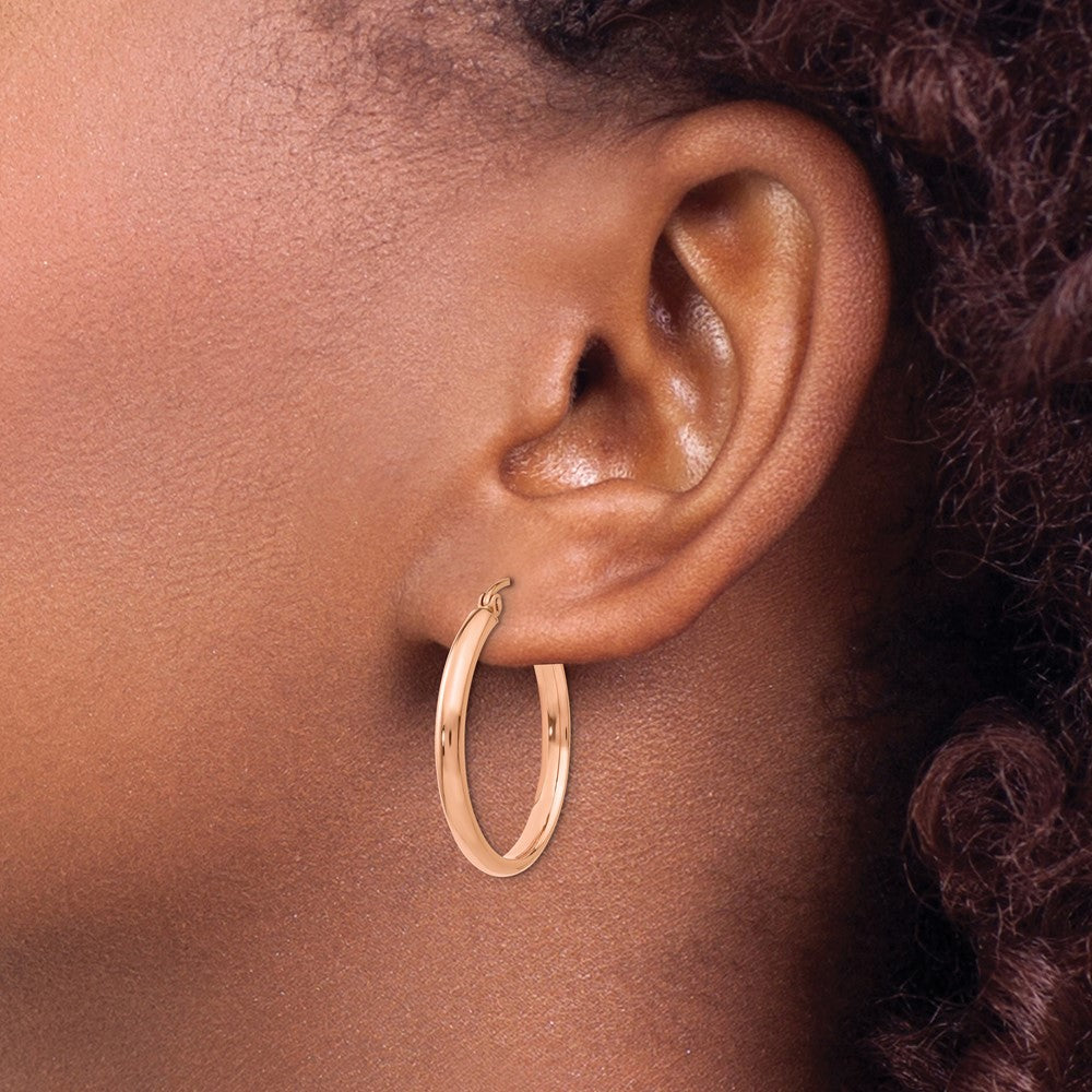 14k Rose Gold Rose Gold Hoop Earrings