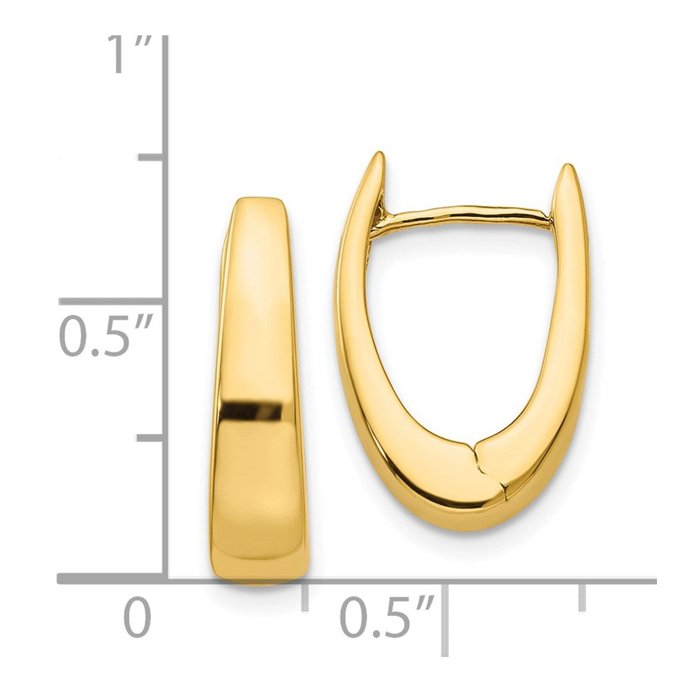 14k Polished Hinged Hoop Earrings