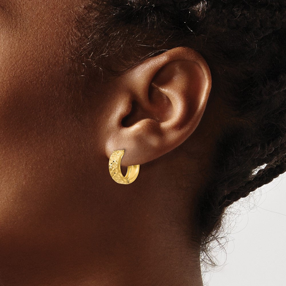 14k 5mm Hinged Hoop Earrings