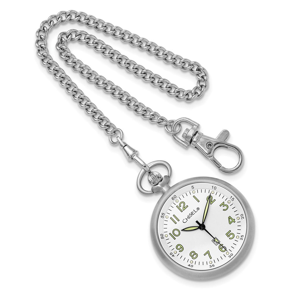 Chisel Stainless Steel White Dial Pocket Watch