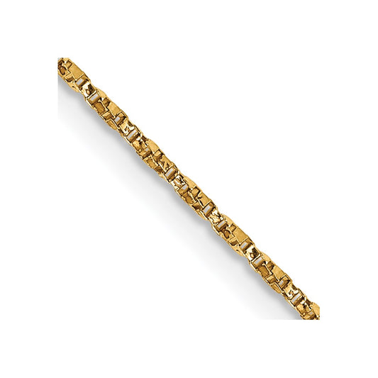 14K 24 inch .95mm Twisted Box with Lobster Clasp Chain