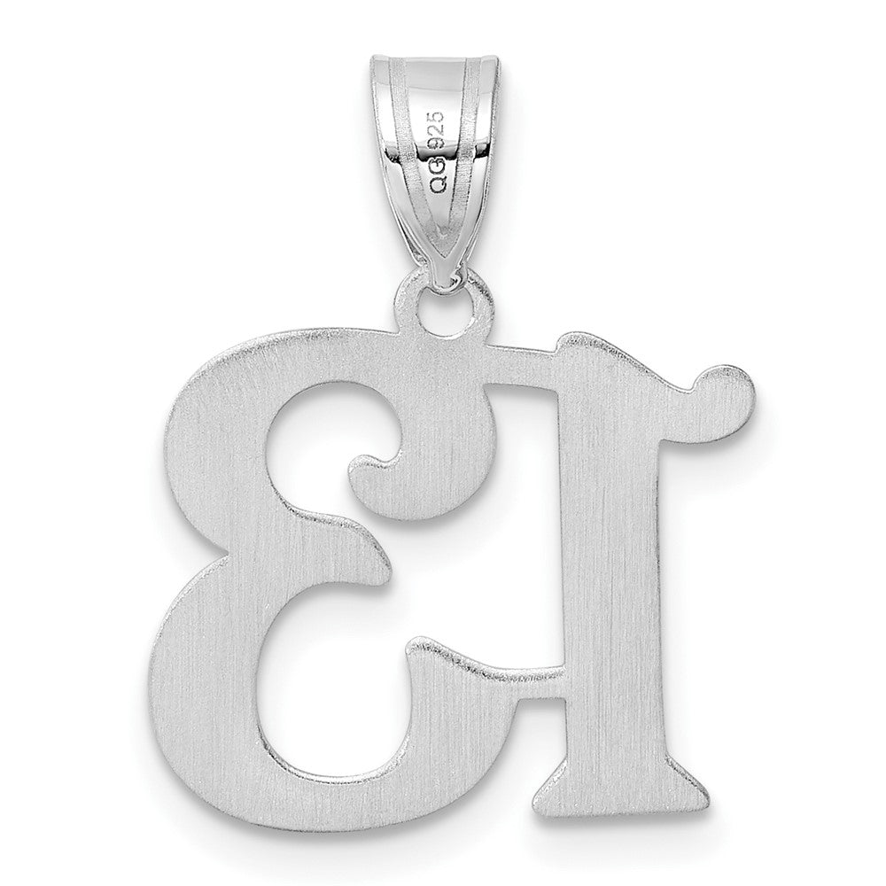 14k White Gold Polished Number 13 Pendant