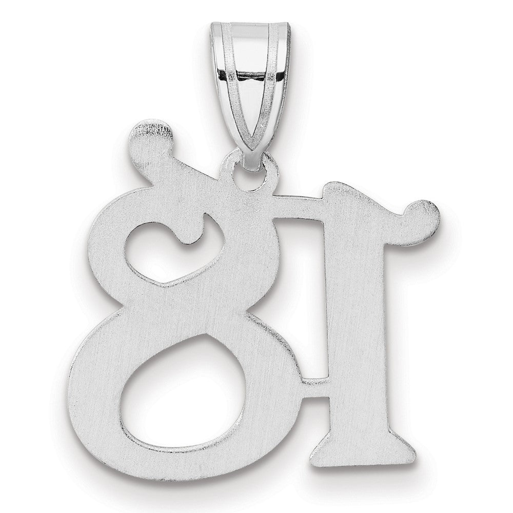 14kw Polished Number 18 Pendant