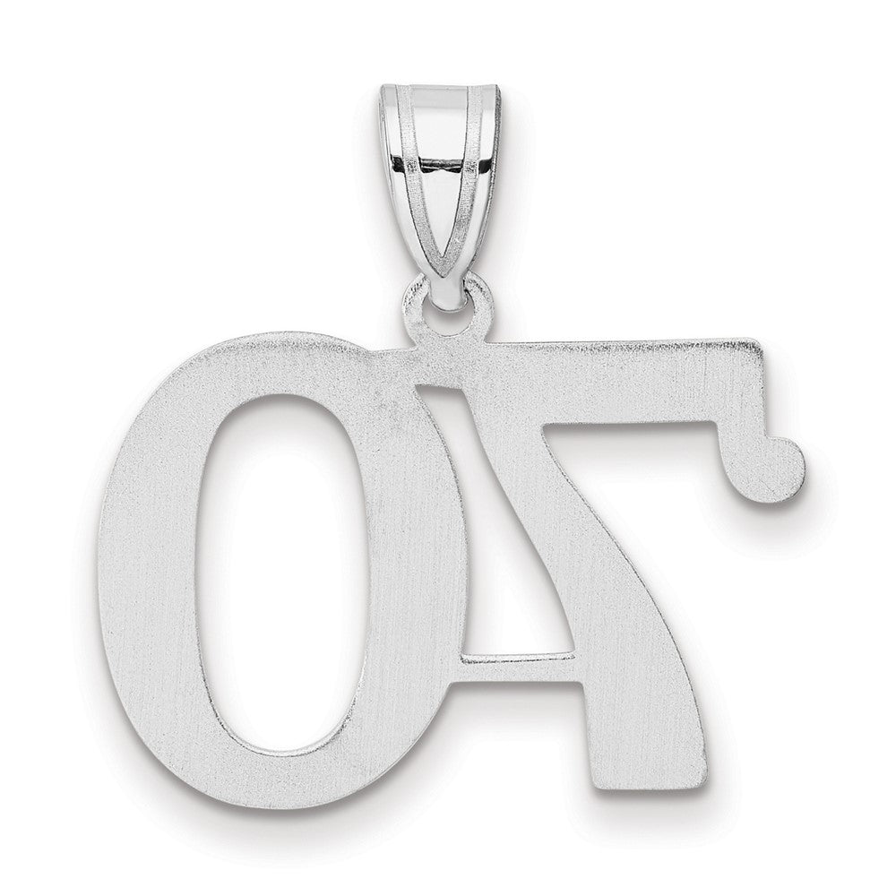 14kw Polished Number 70 Pendant