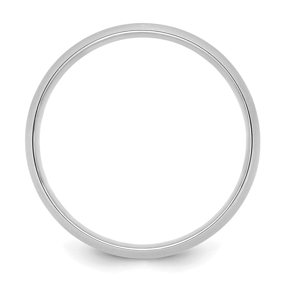 14k White Gold 6mm Heavyweight Comfort Fit Brushed/Polished Center Line Wedding Band Size 11