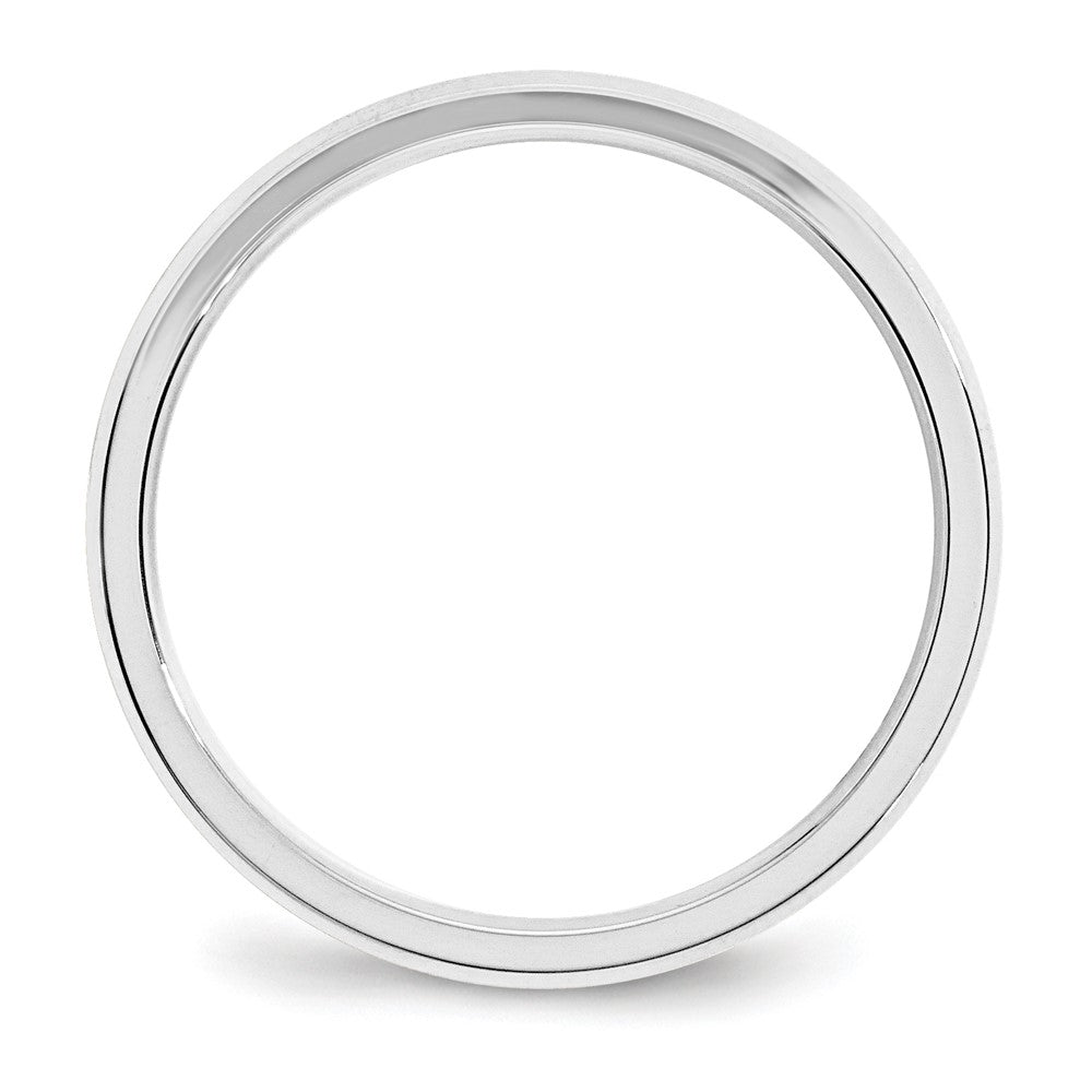 14k White Gold 3mm Beveled Edge Comfort Fit Wedding Band Size 9