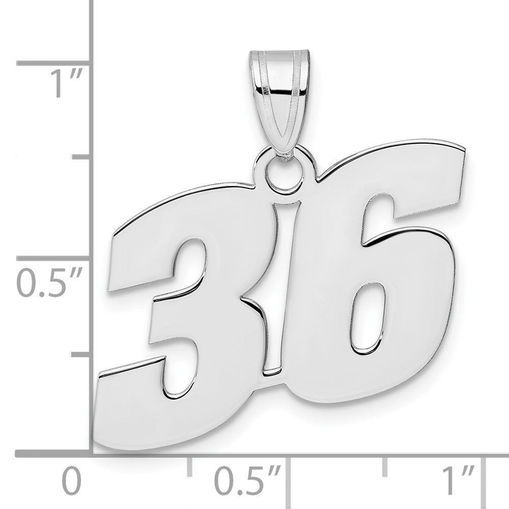 14kw Polished Block Number 36 Pendant
