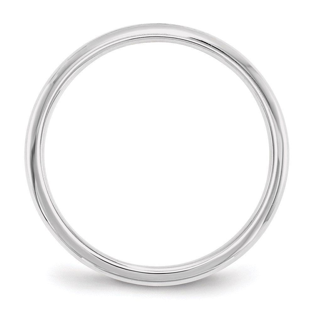 14k White Gold 2mm Standard Weight Comfort Fit Wedding Band Size 8.5