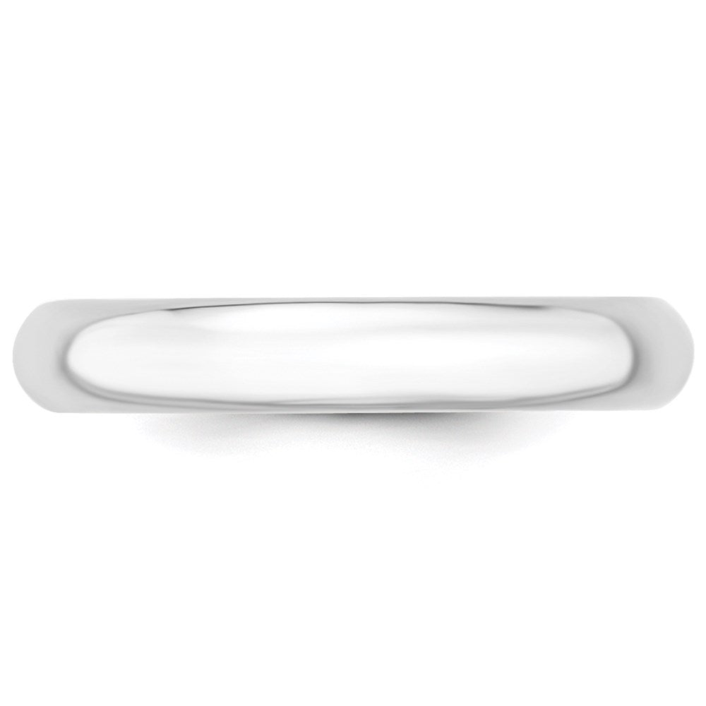 14k White Gold 4mm Standard Weight Comfort Fit Wedding Band Size 8