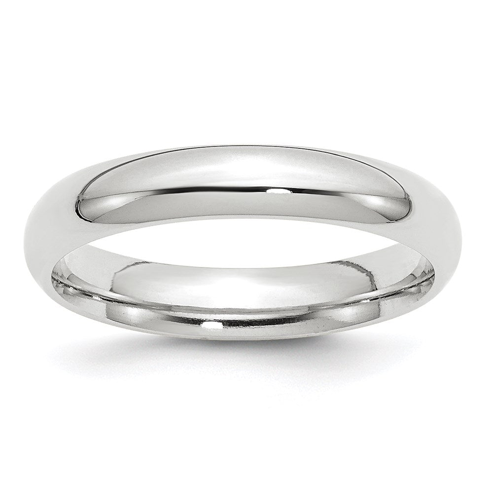 14k White Gold 4mm Standard Weight Comfort Fit Wedding Band Size 8