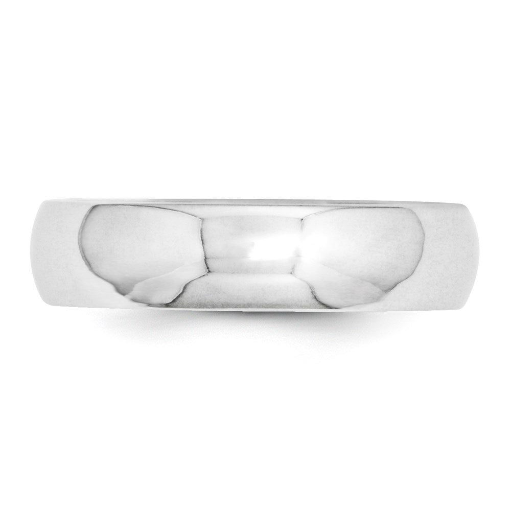 14k White Gold 5mm Standard Weight Comfort Fit Wedding Band Size 9
