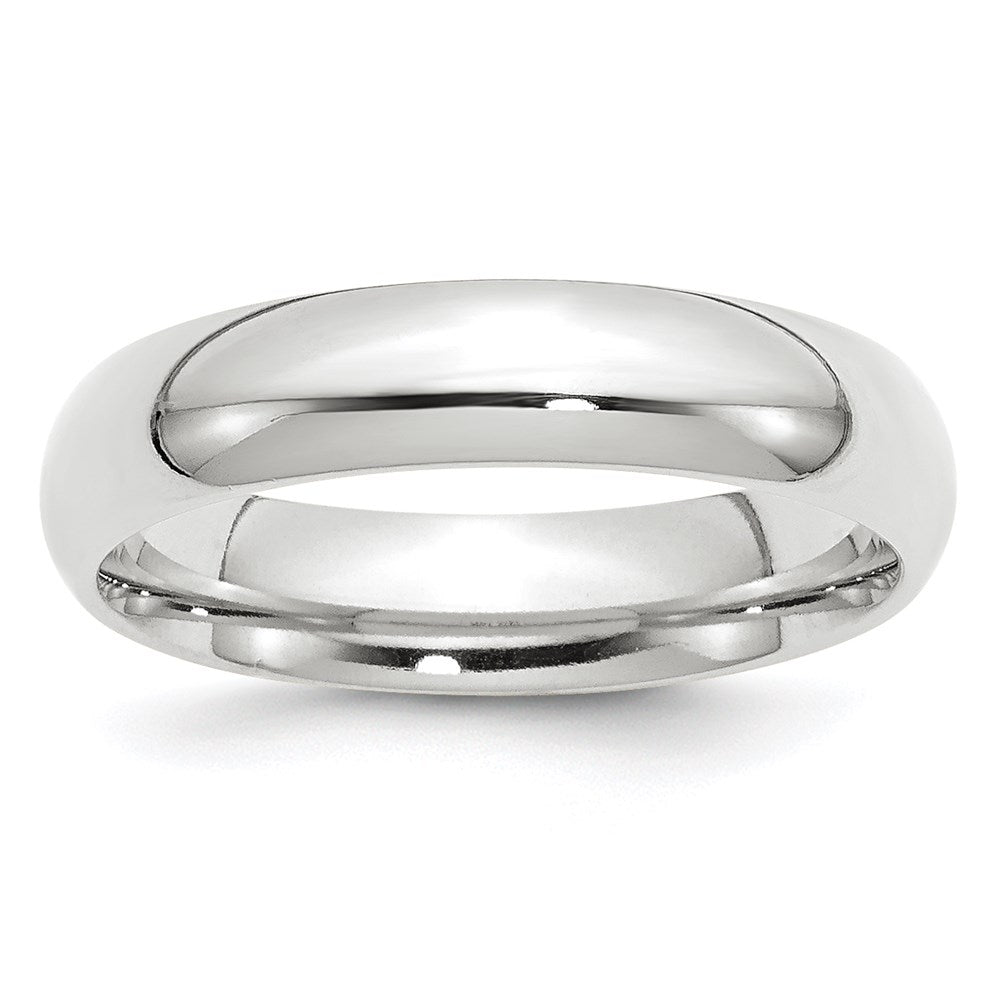 14k White Gold 5mm Standard Weight Comfort Fit Wedding Band Size 12
