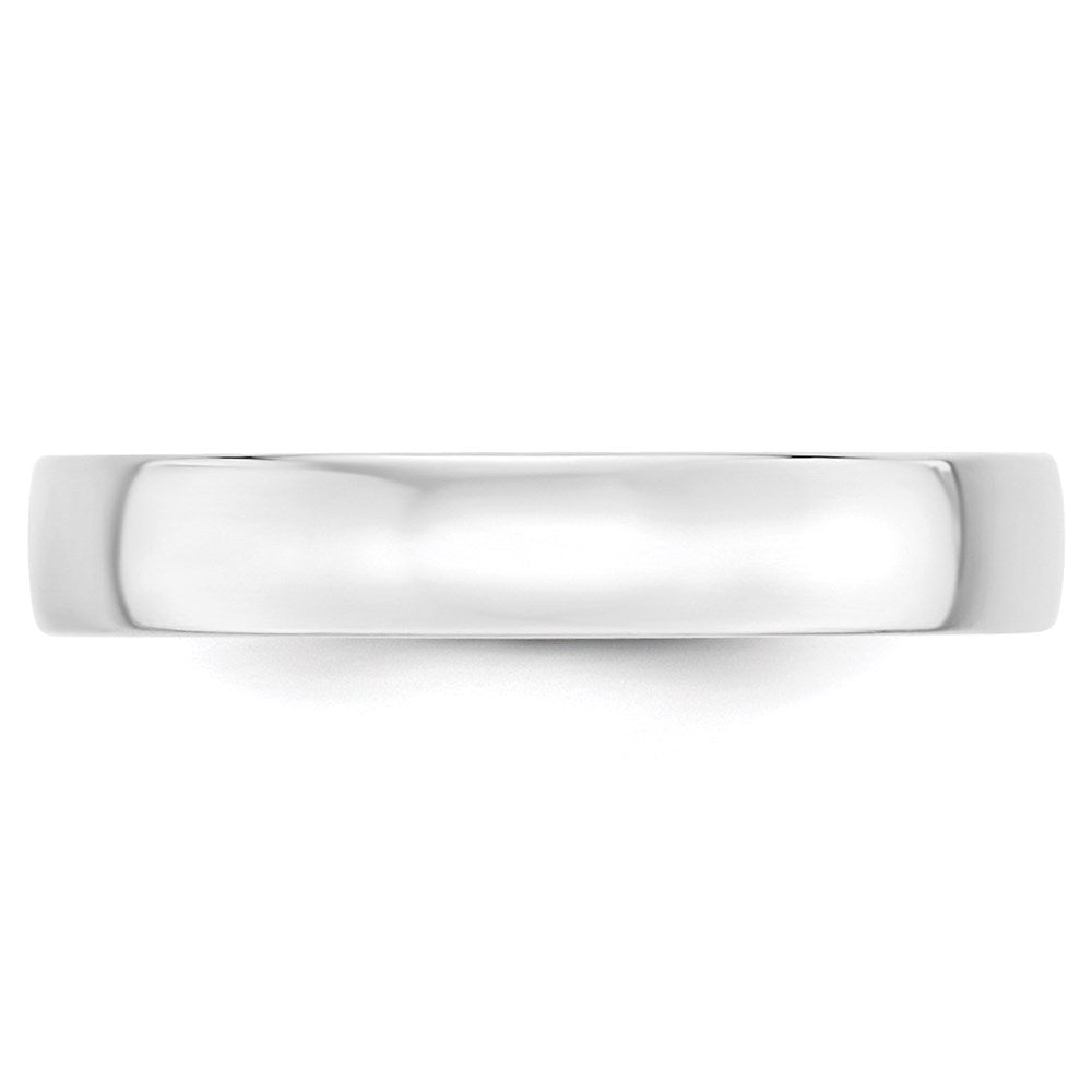 14k White Gold 4mm Lightweight Comfort Fit Wedding Band Size 10.5