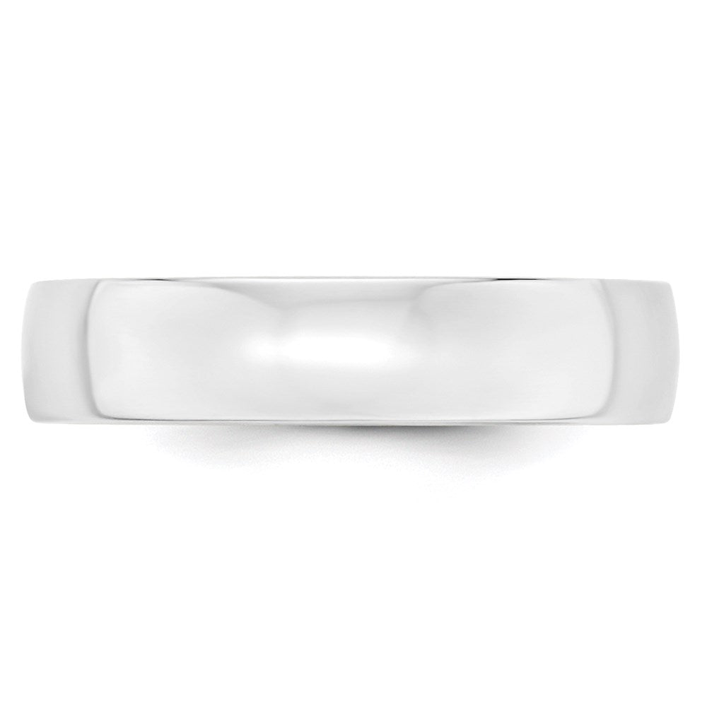 14k White Gold 5mm Lightweight Comfort Fit Wedding Band Size 7.5