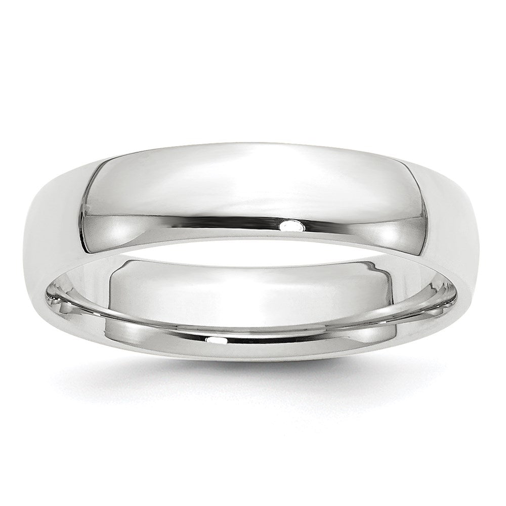 14k White Gold 5mm Lightweight Comfort Fit Wedding Band Size 7
