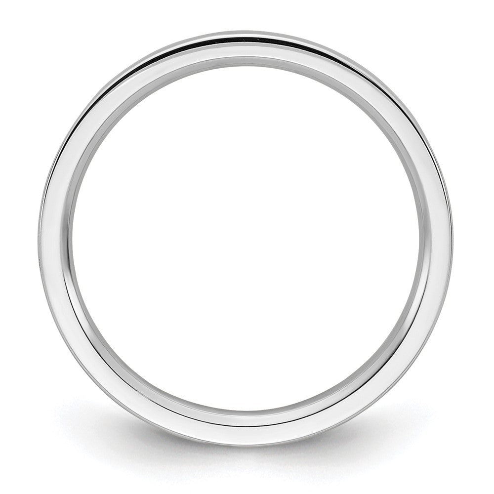 14k White Gold 2mm Standard Weight Flat Comfort Fit Wedding Band Size 9.5