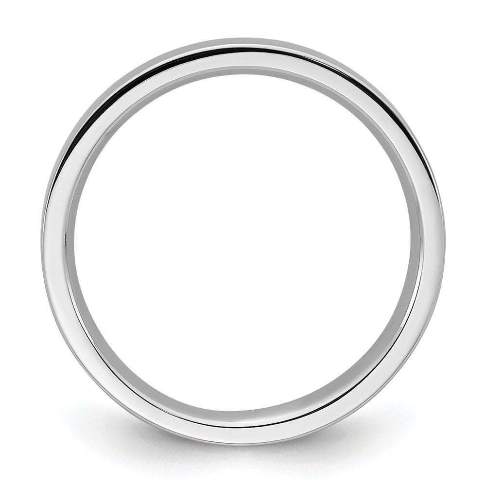 14k White Gold 3mm Standard Weight Flat Comfort Fit Wedding Band Size 12