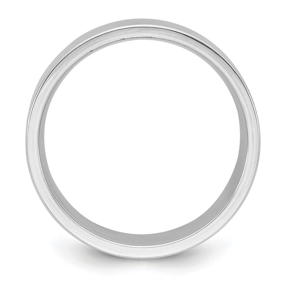 14k White Gold 8mm Standard Weight Flat Comfort Fit Wedding Band Size 4.5