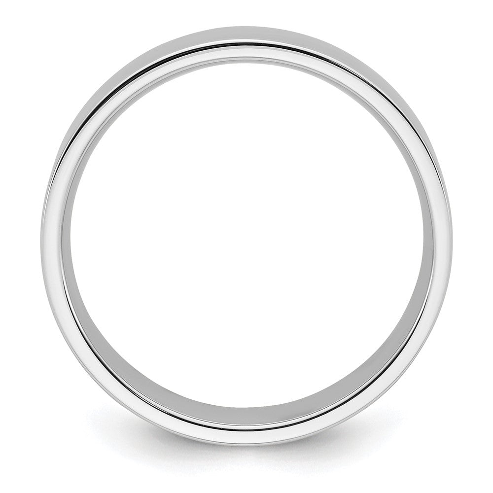 14k White Gold 10mm Standard Weight Flat Comfort Fit Wedding Band Size 10